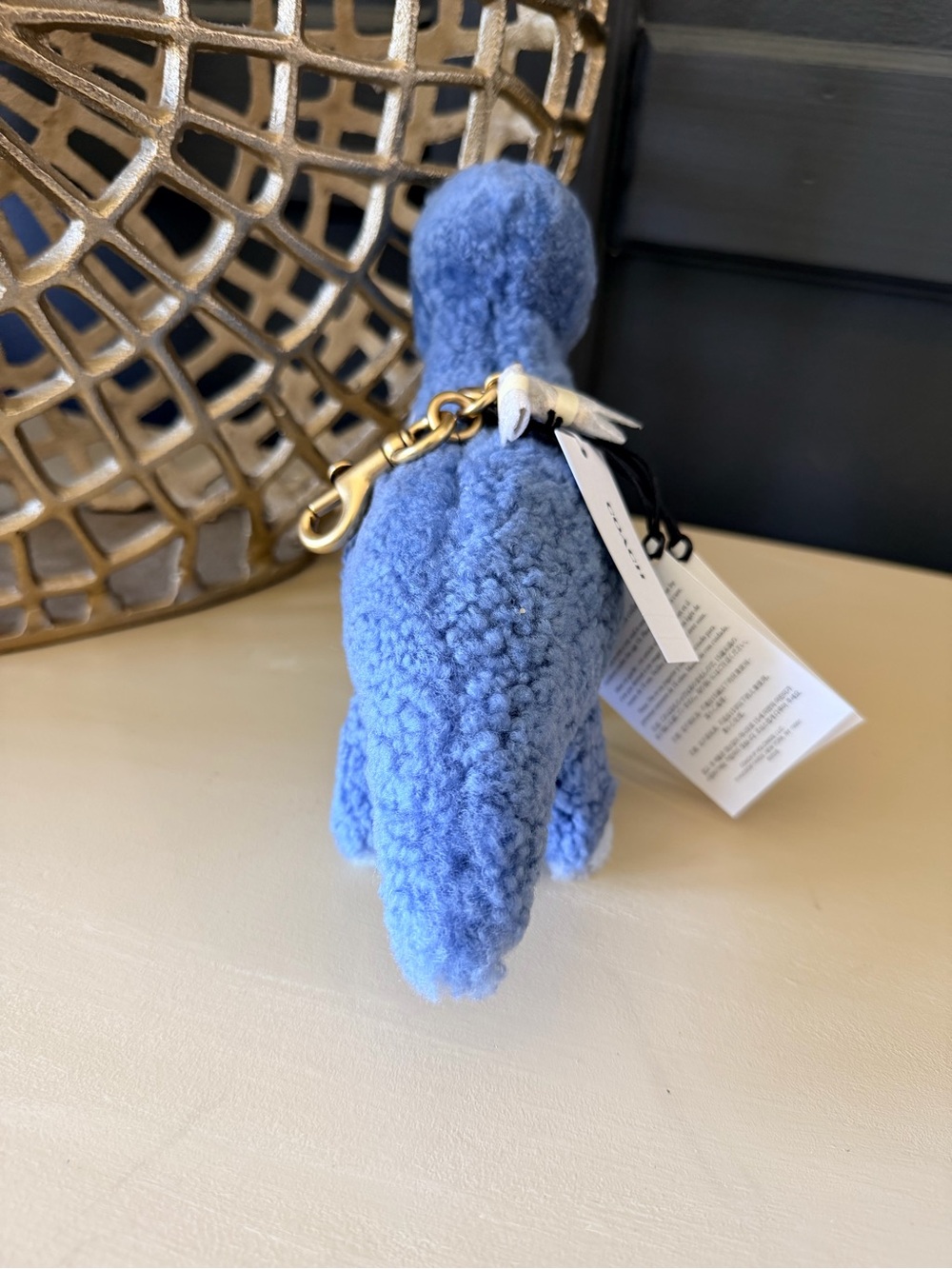 Coach Buddy Dinosaur Bag Charm In Shearling | Rexy 10th Birthday | NWT - Picture 3 of 5